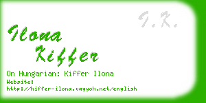 ilona kiffer business card